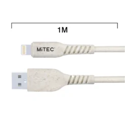 MiTEC Lightning - USB A Biodegradable Charging Cable, 1m, Beige -Master Yale Shop mitec lightning usb a biodegradable charging cable 1m beige5060745412303 01t bq scaled