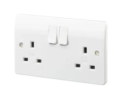 MK White Double 13A Rapid Fix Socket, Pack Of 5