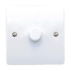 MK White Raised Slim Profile Single 2 Way Dimmer Switch