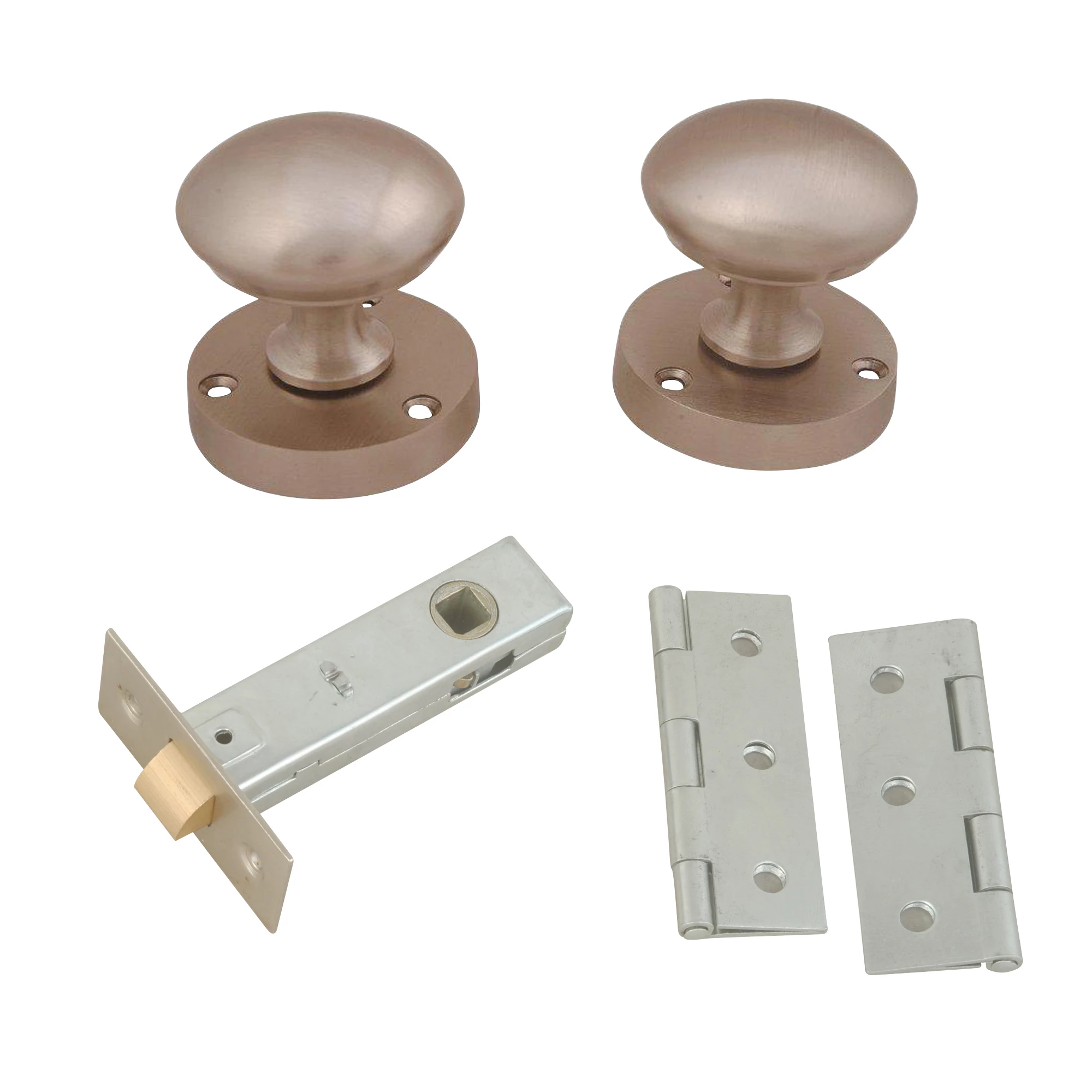 Nickel Effect Zamac Round Internal Door Knob (Dia)54mm 2 Nickel Effect Zamac Round Internal Door Knob (Dia)54mm - Image 2