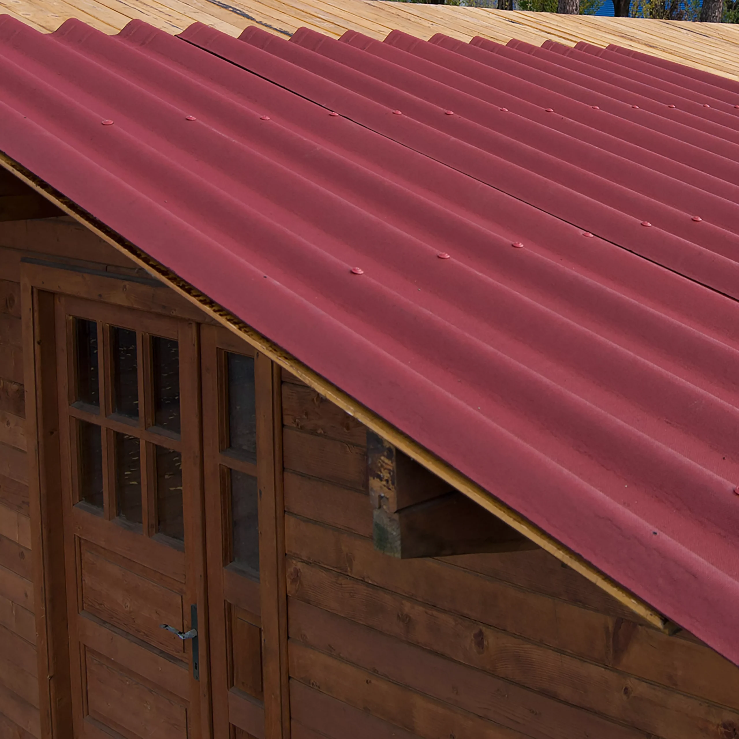 Onduline Red Bitumen-saturated Organic Fibres Corrugated Roofing Sheet (L)2m (W)820mm (T)2.6mm 6 Onduline Red Bitumen-saturated Organic Fibres Corrugated Roofing Sheet (L)2m (W)820mm (T)2.6mm - Image 6