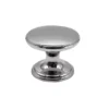 Polished Anodised Zinc Alloy Chrome Effect Round Knob (Dia)41mm