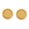 Polished Brass Effect Round Door Knob (Dia)57.35mm, Pair