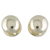 Polished Brass Effect Zamac Round Door Knob (Dia)59mm, Pair