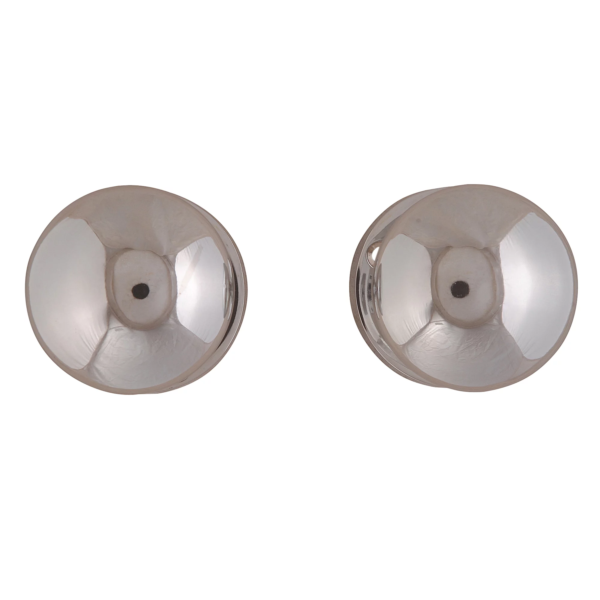 Polished Chrome Effect Zamac Round Door Knob (Dia)50.5mm, Pair 2 Polished Chrome Effect Zamac Round Door Knob (Dia)50.5mm, Pair - Image 2