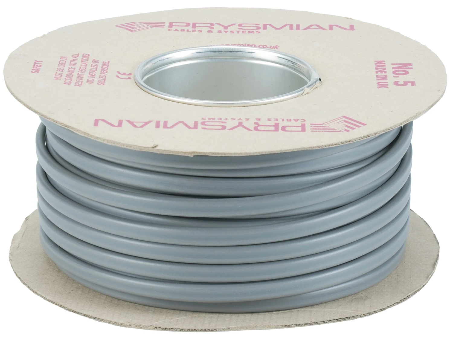 Prysmian 6242Y 2.5mm² Grey Twin & Earth Cable, 50m 1 Prysmian 6242Y 2.5mm² Grey Twin & Earth Cable, 50m