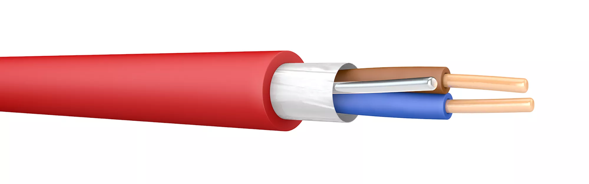 Prysmian FP200 Red 2 Core Fire Cable, 1.5mm² X 50m 1 Prysmian FP200 Red 2 Core Fire Cable, 1.5mm² X 50m