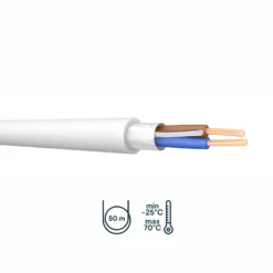 Prysmian FP200 White 2 Core Fire Cable, 2.5mm² X 50m