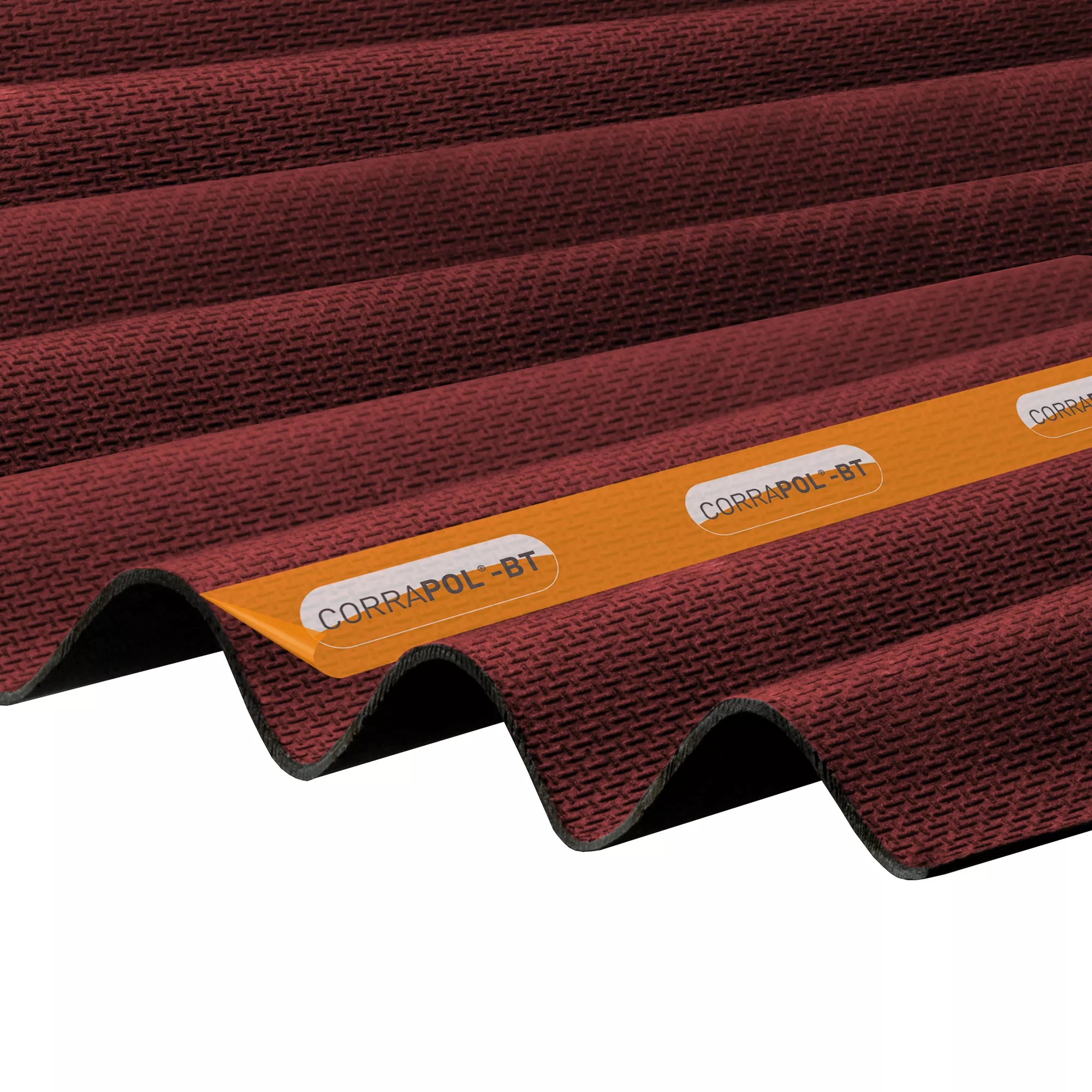 Red Bitumen Corrugated Roofing Sheet (L)1m (W)930mm (T)2mm 1 Red Bitumen Corrugated Roofing Sheet (L)1m (W)930mm (T)2mm