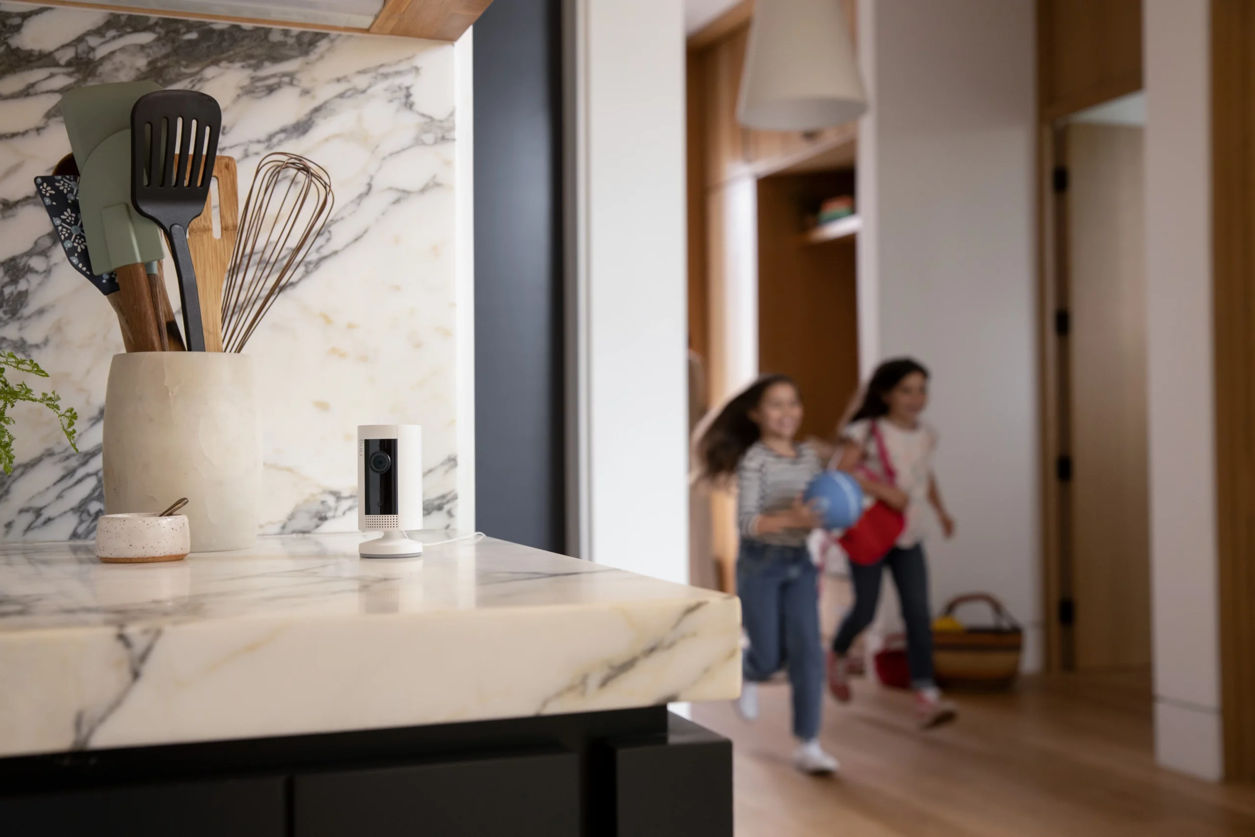 Ring Wired Indoor Tilt Adjustable Smart Camera In White 2 Ring Wired Indoor Tilt Adjustable Smart Camera In White - Image 2