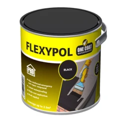 Roof Pro Flexypol One Coat Black Roofing Waterproofer, 2.5L