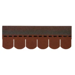 Roof Pro Round Red Roof Shingle (L)1m (W)340mm, Pack Of 16