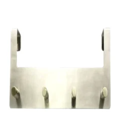 Satin Nickel Effect 4 Hook Rail, (L)321mm (H)120mm