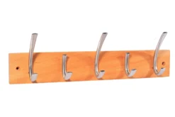 Satin Nickel Effect 5 Hook Rail, (L)460mm (H)12mm