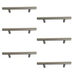 Satin Nickel Effect Furniture Handle (L)186mm