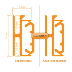 SekoSnap White Aluminium Glazing Bar, (L)3m (W)26mm (T)14mm -Master Yale Shop sekosnap white aluminium glazing bar l 3m w 26mm t 14mm5060521035122 01t bq