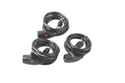 Smith & Locke Black Steel Cable Lock (L)1.8m, Pack Of 3