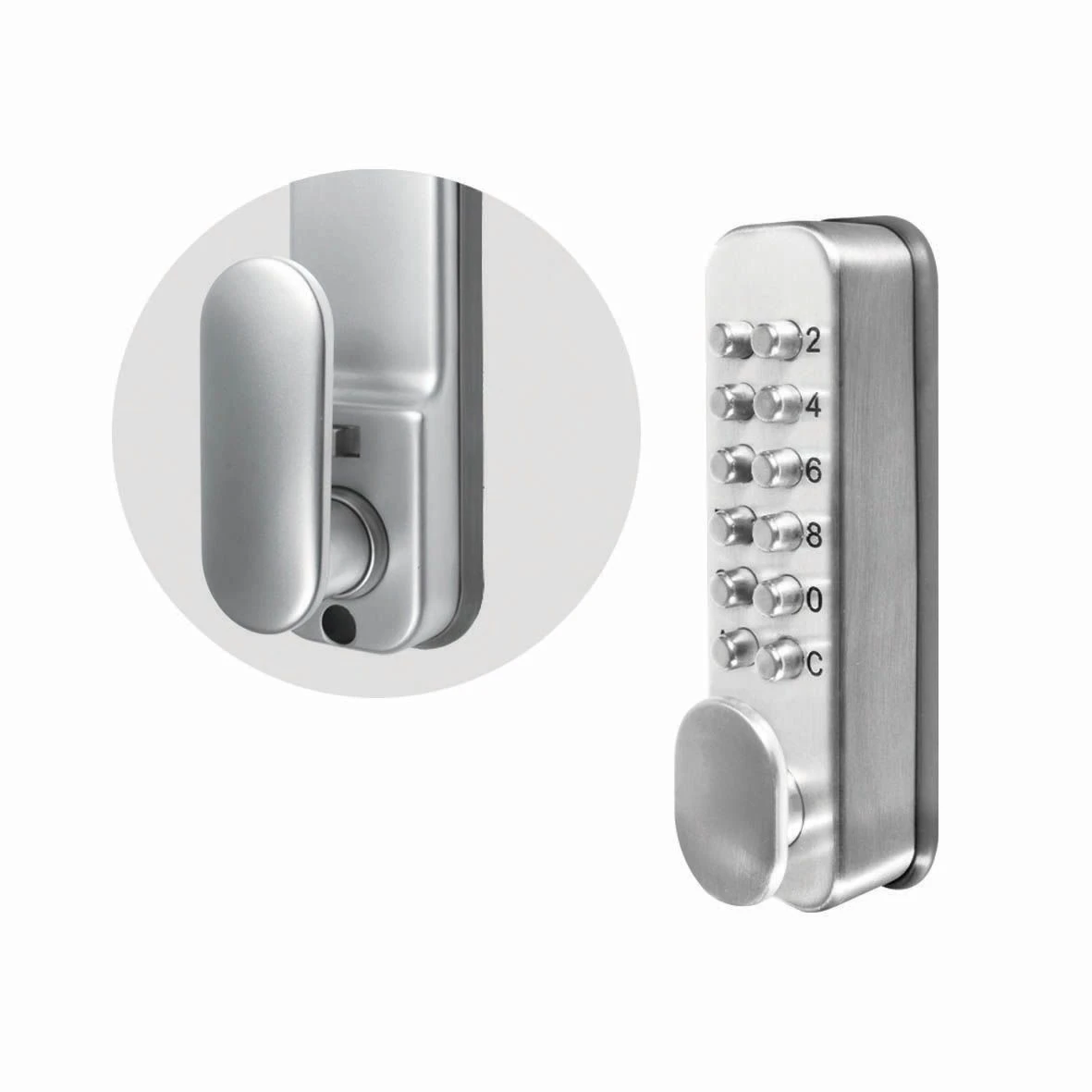 Smith & Locke Grey Zinc Alloy 4-6 Digit Push-button Lock 3 Smith & Locke Grey Zinc Alloy 4-6 Digit Push-button Lock - Image 3