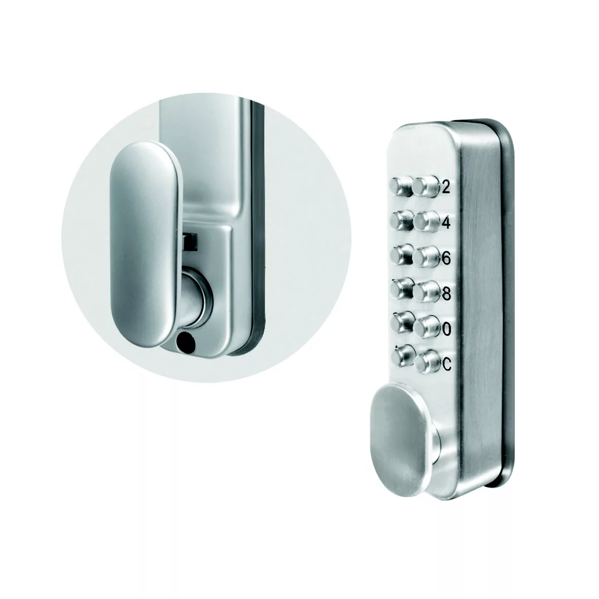 Smith & Locke Grey Zinc Alloy 4-6 Digit Push-button Lock 6 Smith & Locke Grey Zinc Alloy 4-6 Digit Push-button Lock - Image 6