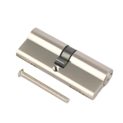 Smith & Locke Nickel Effect Brass Single Euro Cylinder Lock, (L)100mm (W)33mm
