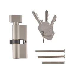 Smith & Locke Nickel Effect Brass Single Euro Thumbturn Cylinder Lock, (L)70mm (W)33mm -Master Yale Shop smith locke nickel effect brass single euro thumbturn cylinder lock l 70mm w 33mm3663602835516 07c scaled