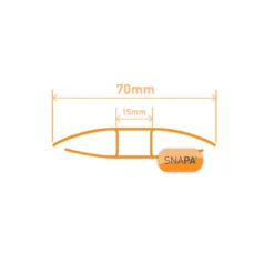 SNAPA Clear Jointing Strip (L)2000mm (W)60mm -Master Yale Shop snapa clear jointing strip l 2000mm w 60mm5060521032169 01t bq