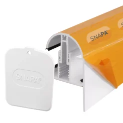 SNAPA White PVC Glazing Bar & Cap, (L)5m (W)52mm (T)79.5mm