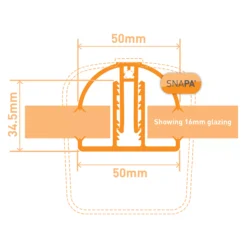 SNAPA White PVC Glazing Bar, (L)5m (W)45mm (T)25mm -Master Yale Shop snapa white pvc glazing bar l 5m w 45mm t 25mm5060521030554 01t bq
