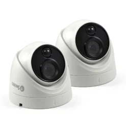 Swann 4K DVR Dome Wired Indoor & Outdoor Swivel & Tilt Smart IP Camera, Pack Of 2 In White