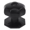 The House Nameplate Company Black Iron Effect Iron Octagonal External Door Knob (Dia)70mm