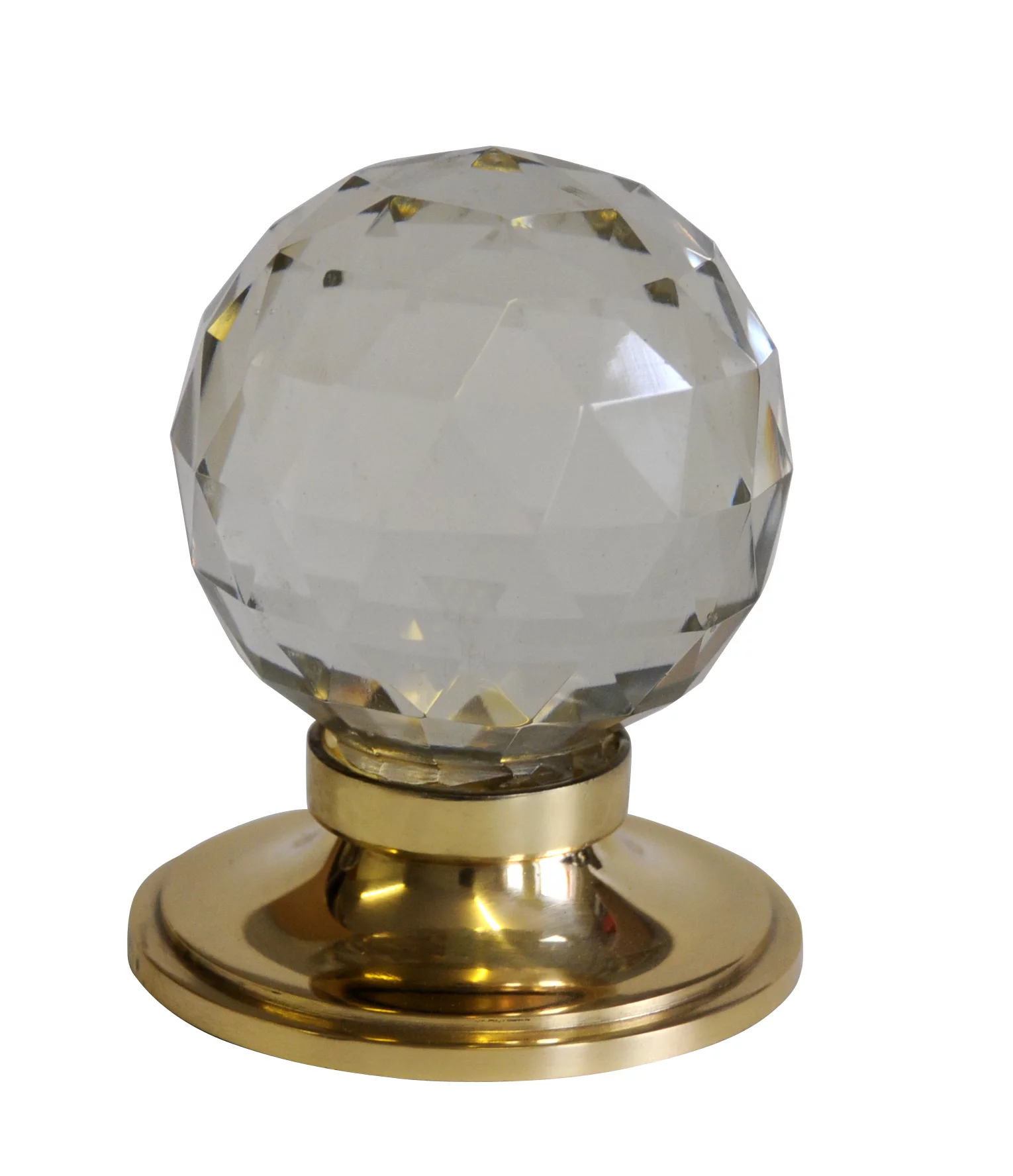 The House Nameplate Company Brass Effect Brass Round External Door Knob (Dia)80mm 1 The House Nameplate Company Brass Effect Brass Round External Door Knob (Dia)80mm