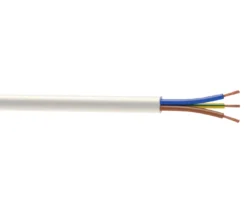 Time 3093Y White 3 Core Fire Cable, 1.5mm² X 25m