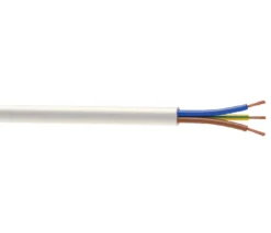 Time 3183TQ White 3 Core Fire Cable, 2.5mm² X 5m