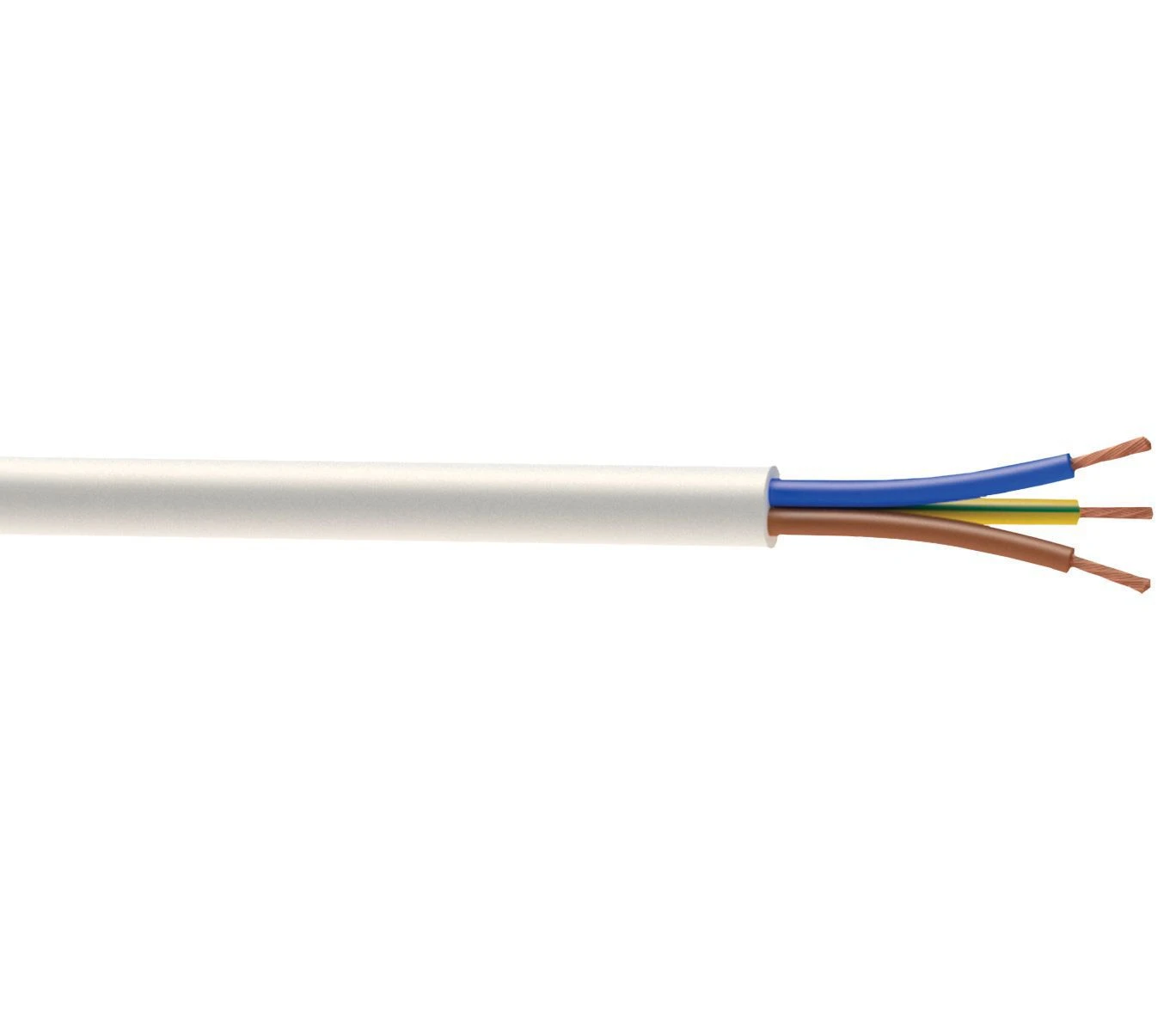 Time 3183TQ White 3 Core Fire Cable, 2.5mm² X 5m 1 Time 3183TQ White 3 Core Fire Cable, 2.5mm² X 5m