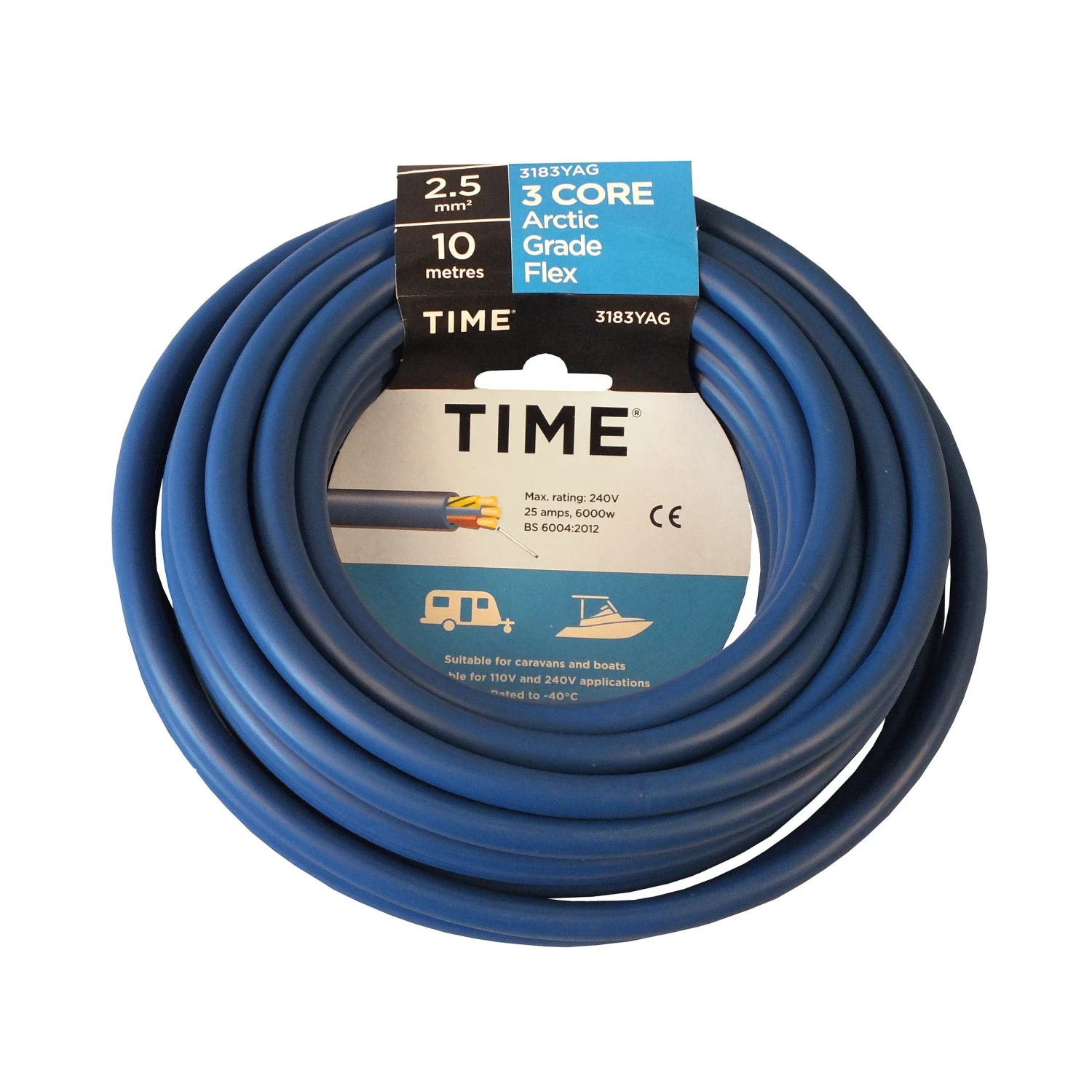 Time 3183YA Blue Cable 2.5mm² X 10m 1 Time 3183YA Blue Cable 2.5mm² X 10m