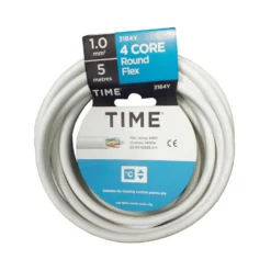 Time 3184Y White Cable 1mm² X 5m