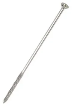 Turbo Silver Double-countersunk Zinc-plated Carbon Steel Screw (Dia)5mm (L)120mm, Pack Of 100