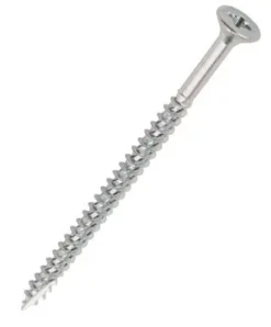 Turbo Silver Zinc-plated Carbon Steel Screw (Dia)5mm (L)100mm, Pack Of 100