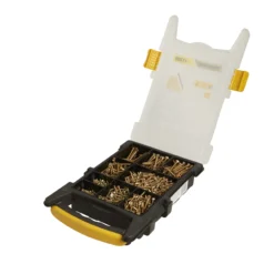 TurboDrive Assorted Wood Screw PZ Double-countersunk Yellow-passivated Carbon Steel Screw, Pack Of 1200