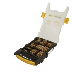 TurboDrive Assorted Wood Screw TX Double-countersunk Yellow-passivated Carbon Steel Screw, Pack Of 1200