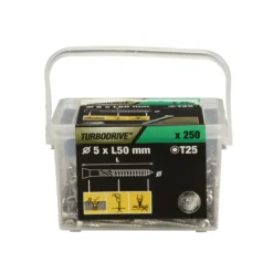 TurboDrive TX Stainless Steel Decking Multipurpose Screw (Dia)5mm (L)50mm, Pack Of 250