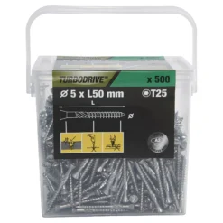 TurboDrive TX Stainless Steel Decking Multipurpose Screw (Dia)5mm (L)50mm, Pack Of 500