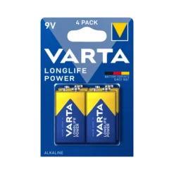 Varta Longlife Power 9V Battery, Pack Of 4