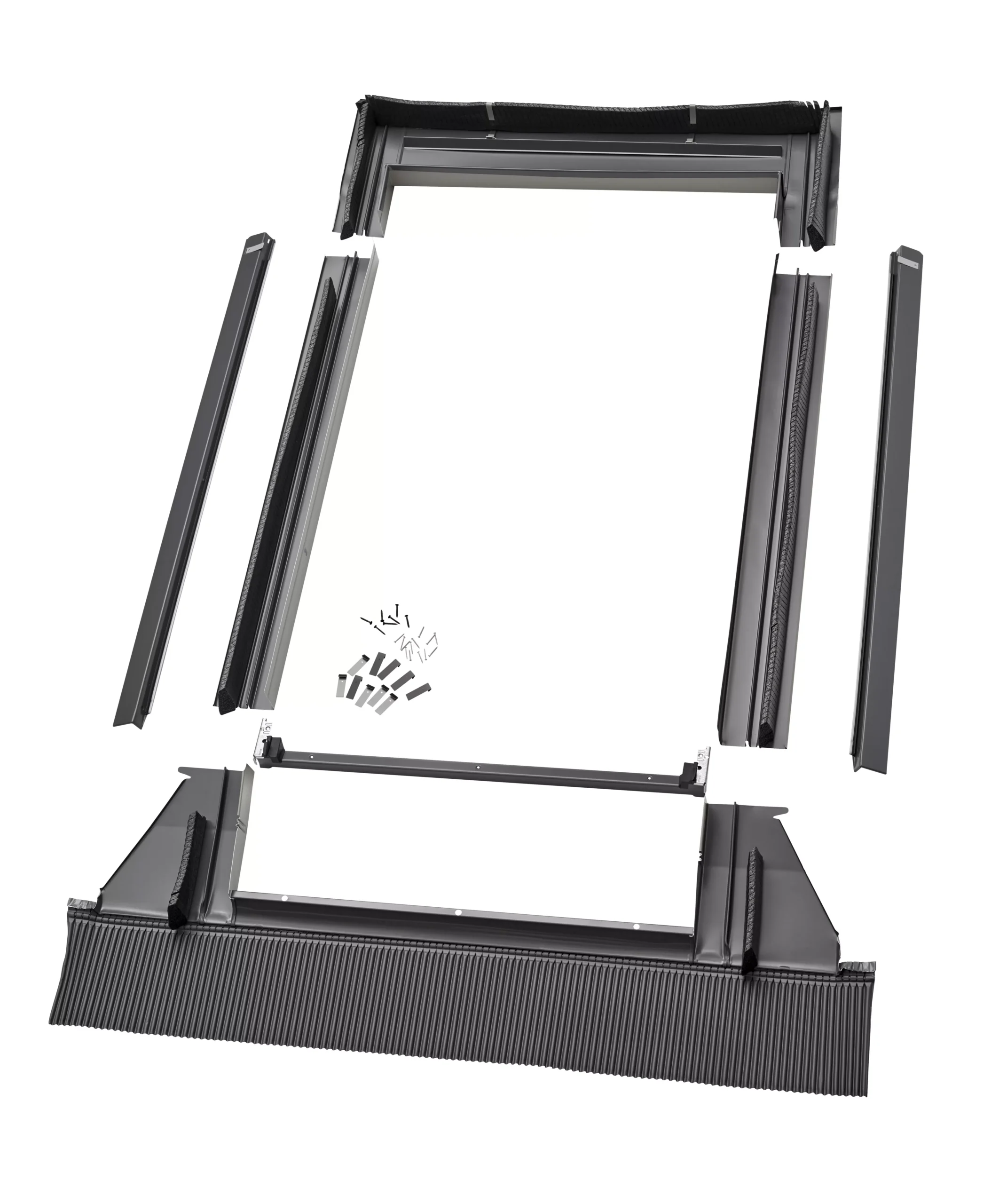 Velux Anthracite Aluminium Tile Flashing, (L)1.18m (W)1.14m 1 Velux Anthracite Aluminium Tile Flashing, (L)1.18m (W)1.14m