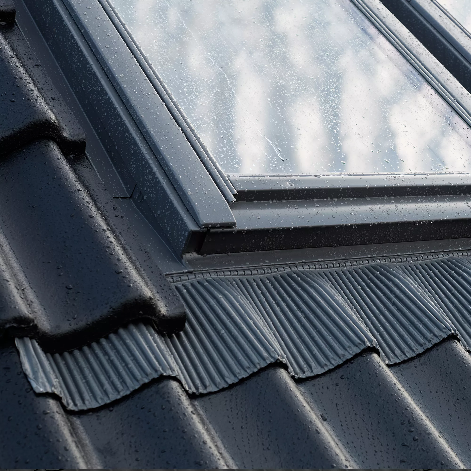 Velux Anthracite Aluminium Tile Flashing, (L)1.18m (W)1.14m 3 Velux Anthracite Aluminium Tile Flashing, (L)1.18m (W)1.14m - Image 3