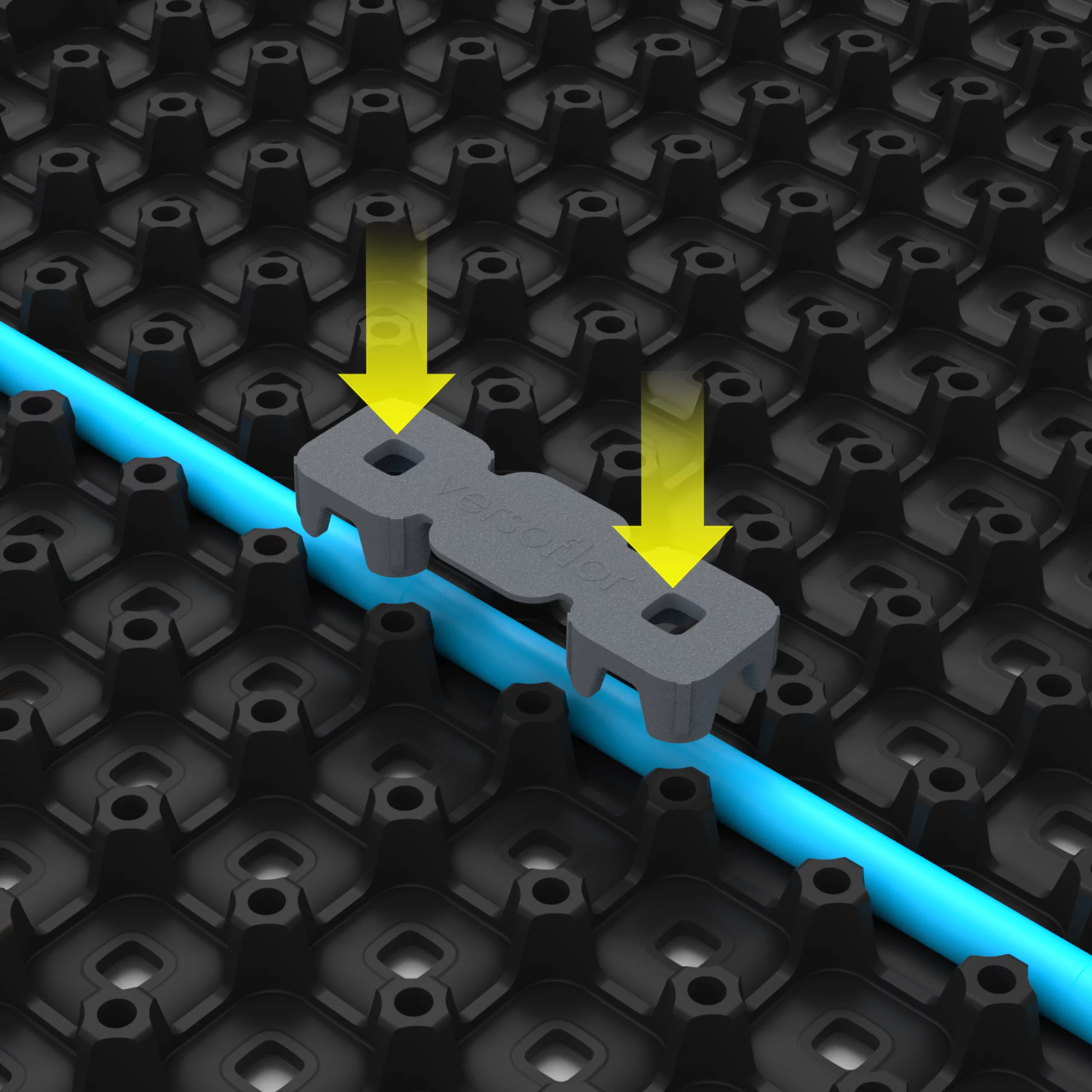 Versoflor Grey Cable Clip Pack Of 10 4 Versoflor Grey Cable Clip Pack Of 10 - Image 4