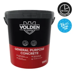 Volden General Purpose Concrete, 15kg Tub - Requires Mixing Before Use -Master Yale Shop volden general purpose concrete 15kg tub requires mixing before use5063022040060 37c