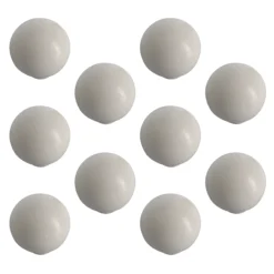 White Plastic Round Furniture Knob, Pack Of 10