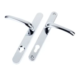 Yale Chrome Effect Curved Lock Door Handle