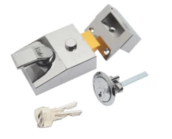 Yale Chrome Effect LH & RH Deadlock Night Latch, (H)70mm (W)62mm